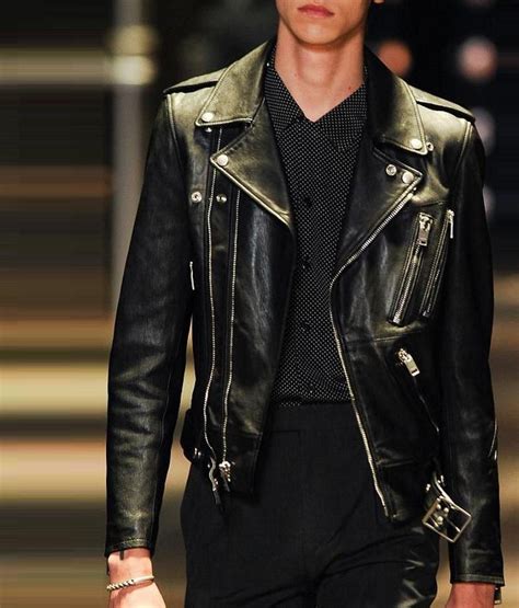 ysl brown leather jacket|ysl leather jacket dupe.